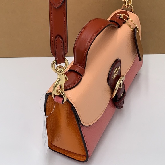 KLEO TOP HANDLE IN COLORBLOCK (COACH C8161) Gold/faded Blush Multi - Picture 6 of 16